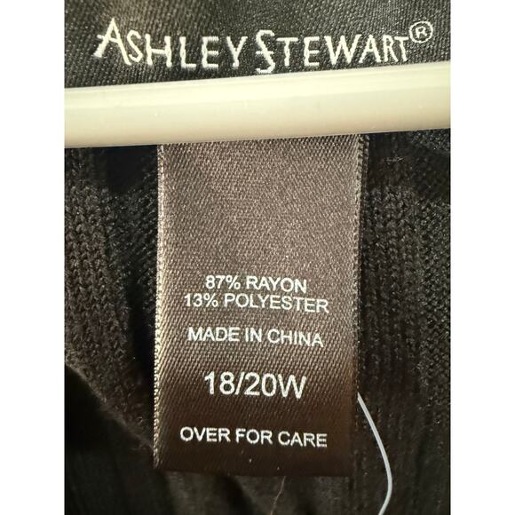 NWT 18/20 Ashley Steward black knitted sweater dress - Picture 5 of 5